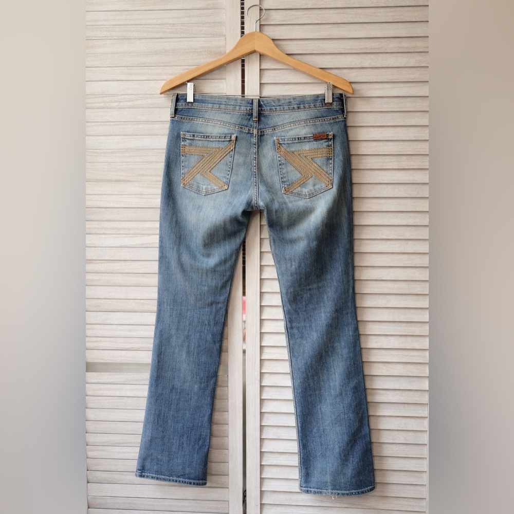 7 For All Mankind Flint Bootcut Jeans Size 29 Y2K Medium Wash Designer Denim
